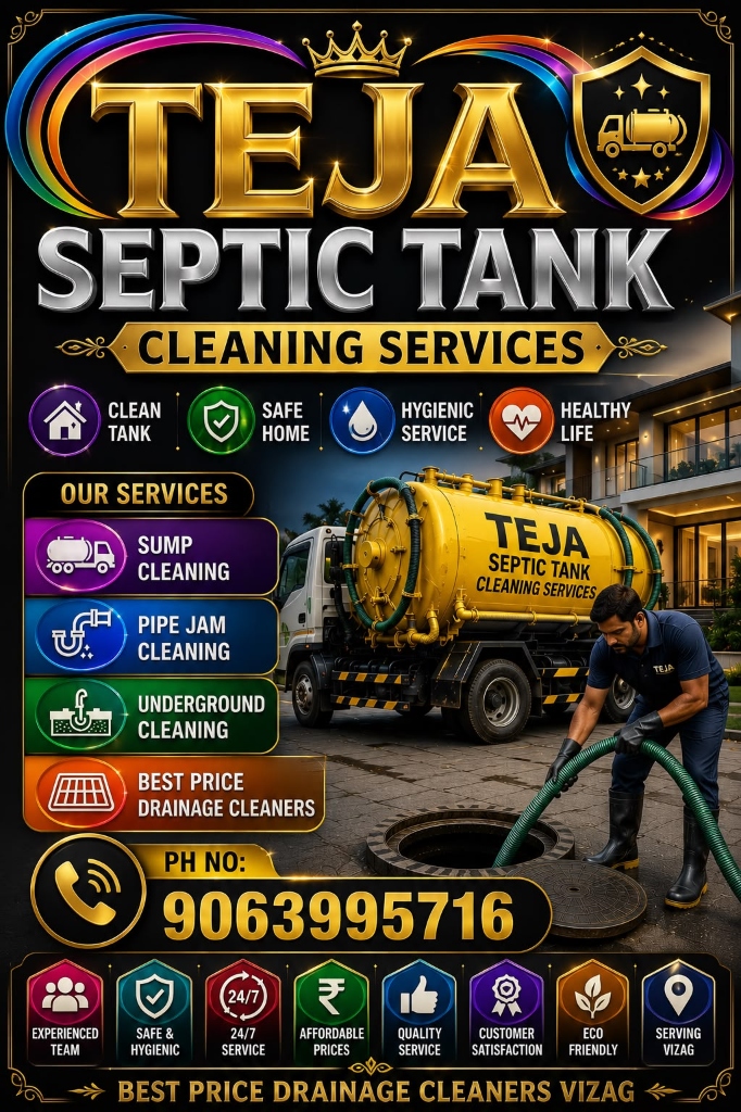 Teja Septic Tank Cleaning Services Banner